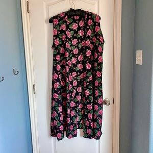 LuLaRoe Joy Vest Floral with Pink Roses